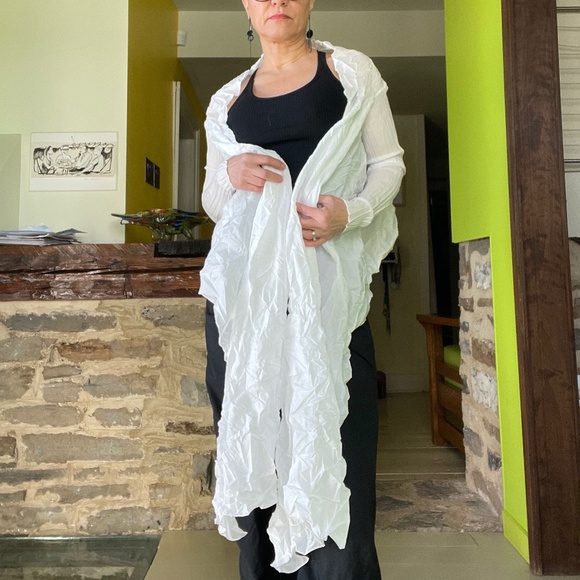 Marie Saint-Pierre designer. Short versatile coverall. Light crumpled fabric. S - Picture 3 of 12